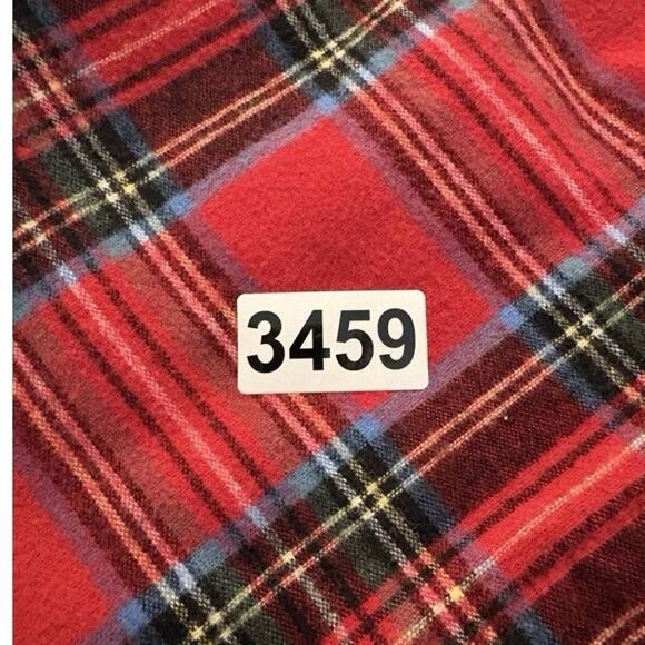 Set of 2 Vermont Country Store King Pillowcases Red Tartan Plaid Flannel - Picture 6 of 6